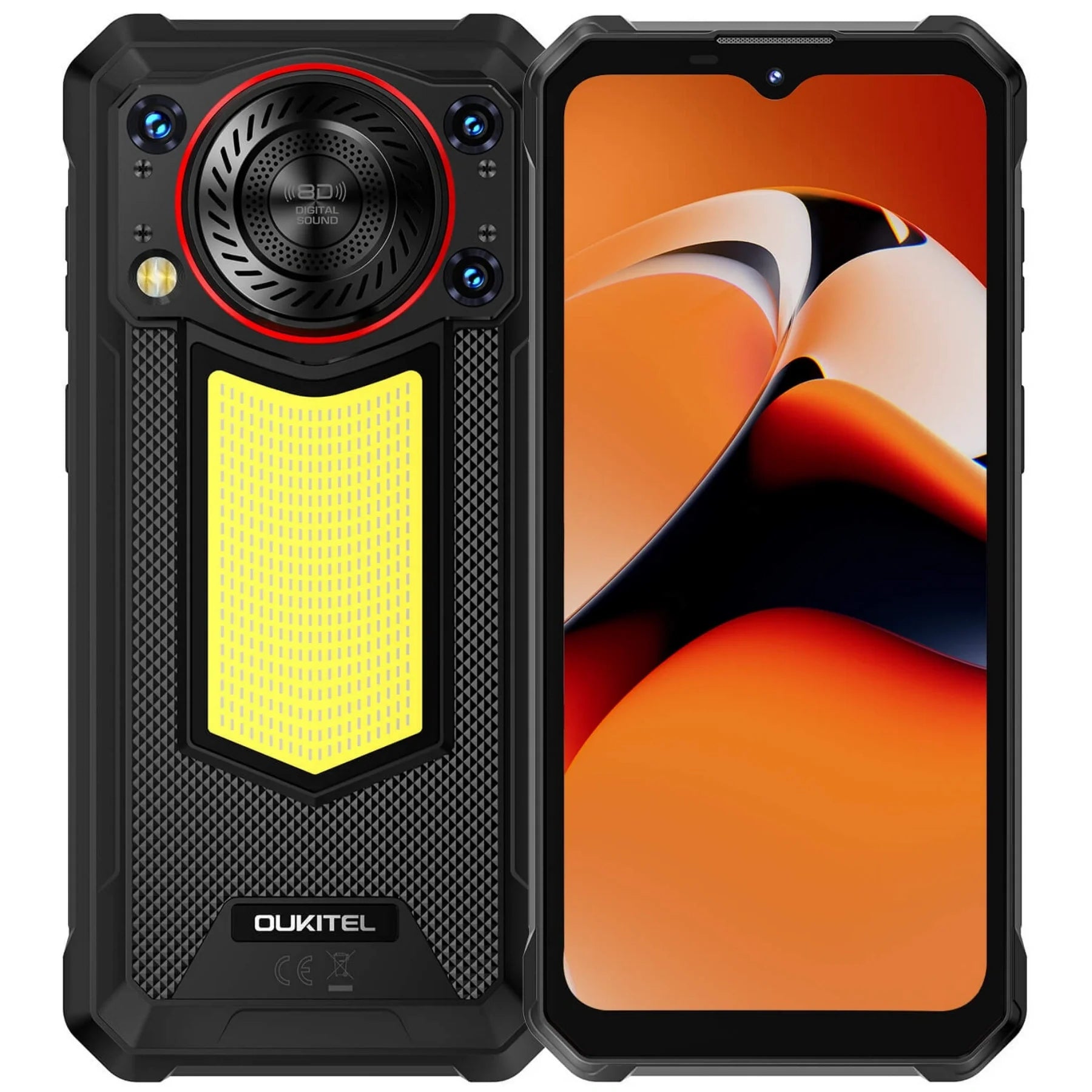 OUKITEL WP53 Pro 4G Rugged Phone 6.52'' FHD+ Display 11000mAh Big Battery 50MP Camera Camping Light Android 15(8GB+256GB NFC)