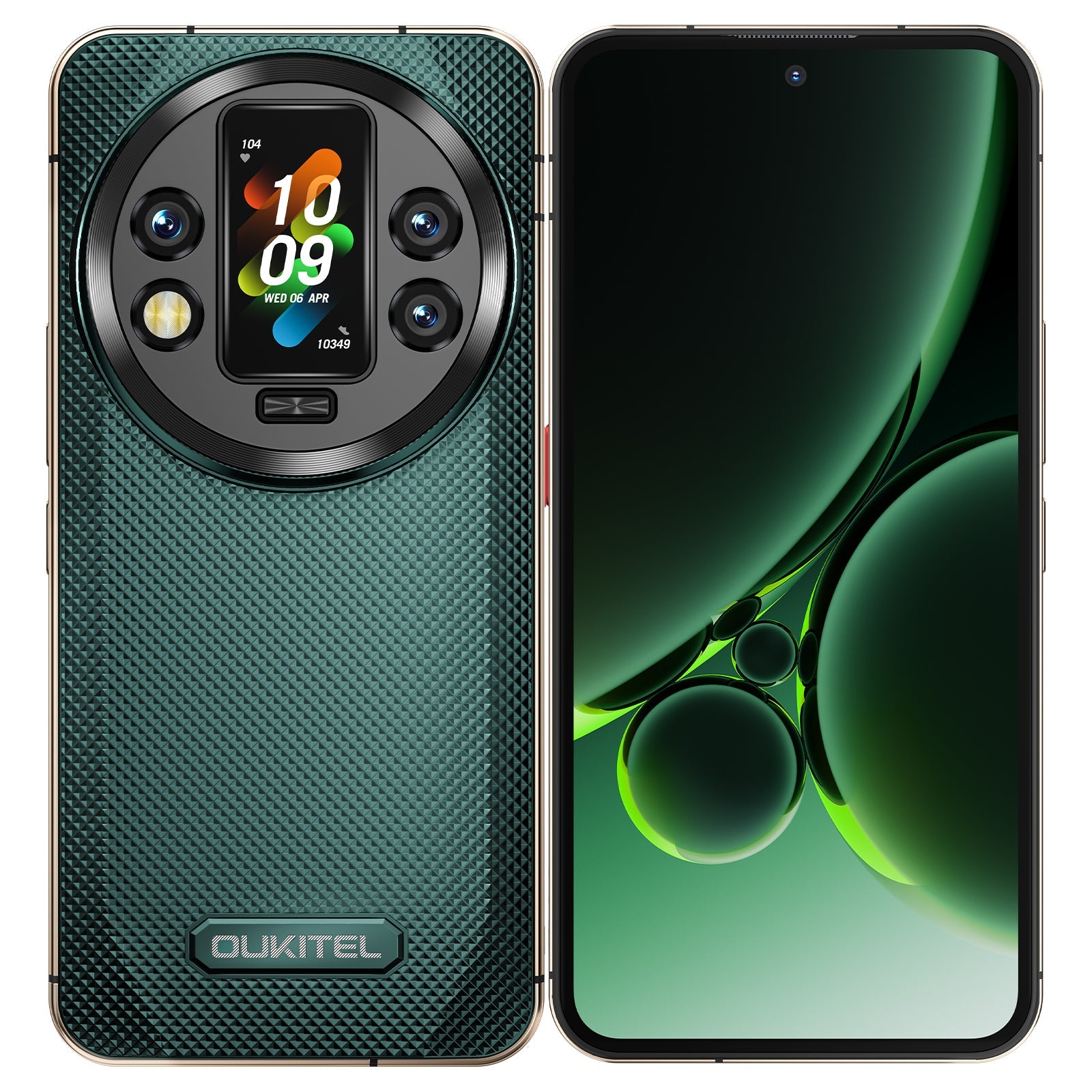 Oukitel WP200 Pro green modular rugged phone with 5G, detachable earphone, 6.7-inch FHD+ display, 8800mAh battery, Android 15, 24GB RAM and 1TB storage with NFC