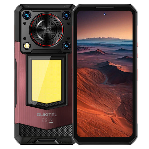 OUKITEL WP56-EV 5G Rugged Phone 6.8'' FHD+ Display 16,000mAh Big Battery 108MP Camera Camping Light Android 15(12GB+512GB NFC)