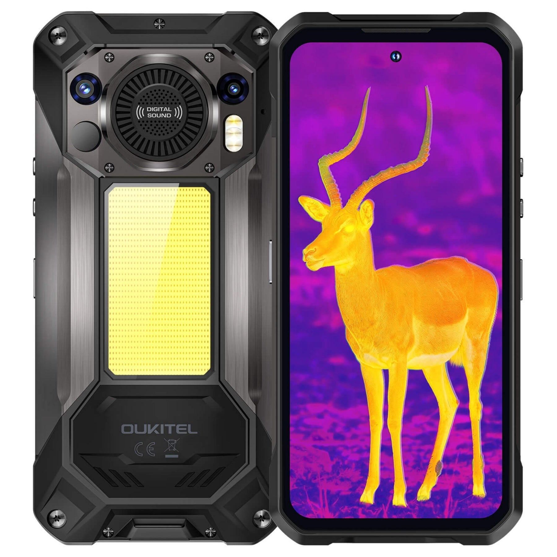 OUKITEL WP61 Ultra 5G Thermal imaging Rugged Phone 6.78'' HD+ Display 20,000mAh Big Battery 108MP Camera Android 16(12GB+512GB NFC)