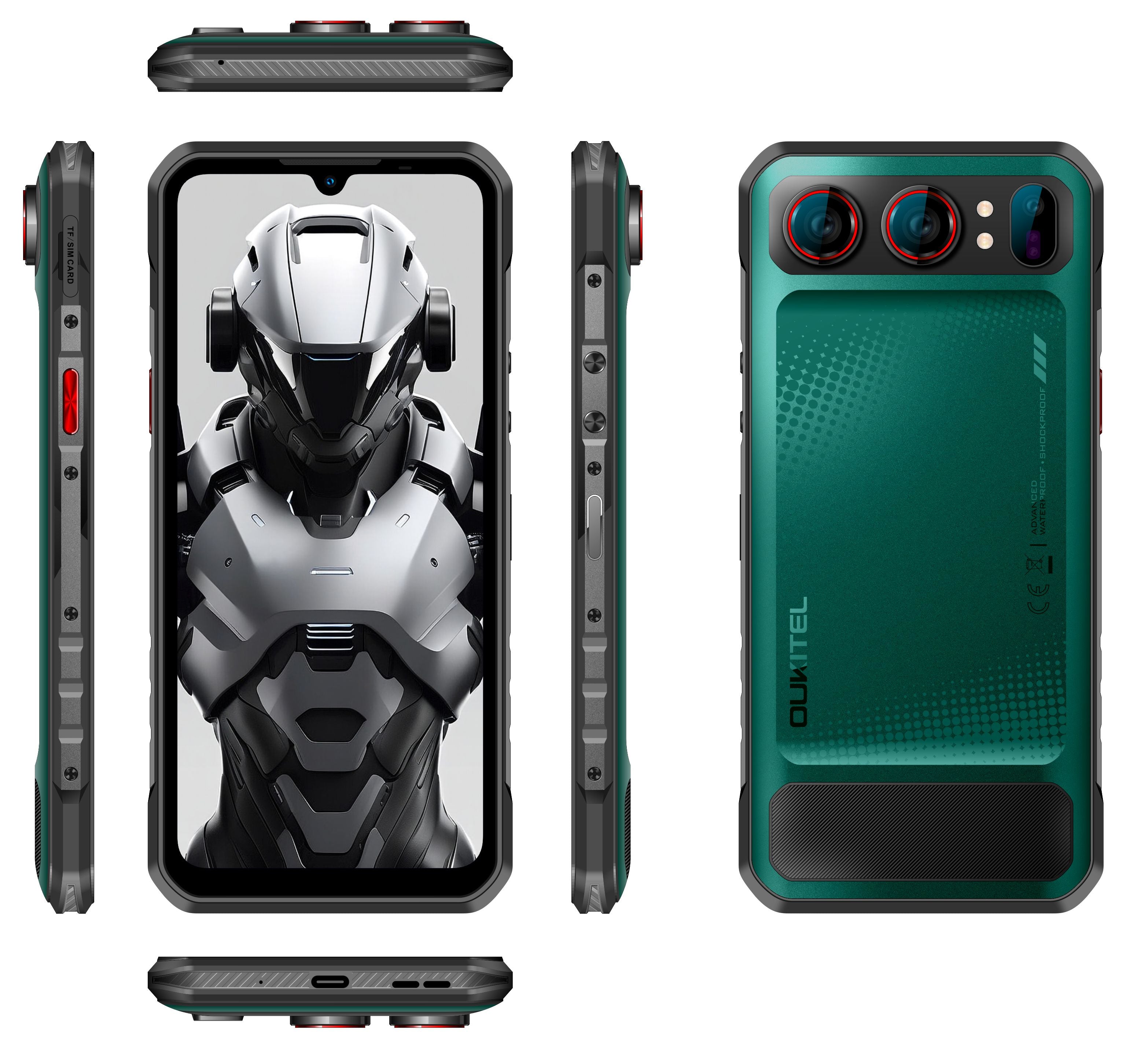 OUKITEL WP68 Air 5G Rugged Phone 6.88'' HD+ Display 8000mAh Battery 64MP Camera Android 16 (12GB+512GB NFC)